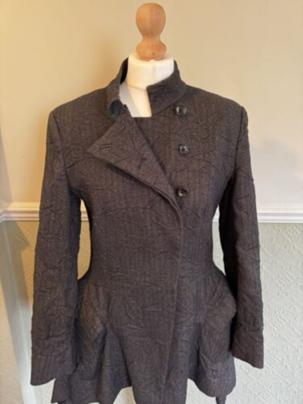 Vintage All Saints Tweed Check Coat UK12